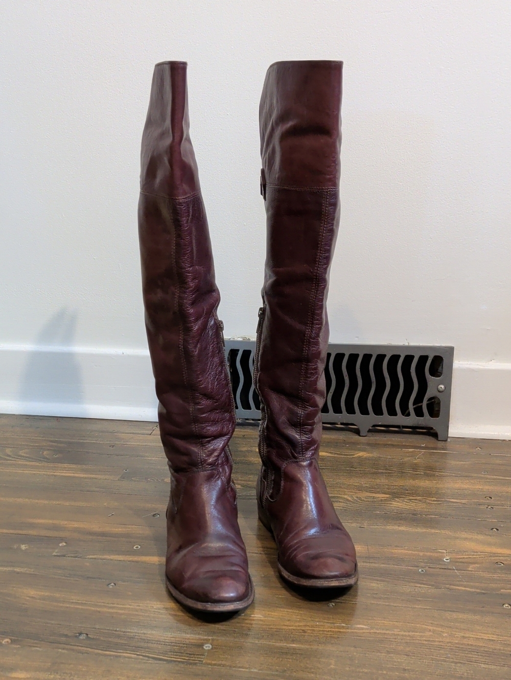 FRYE shirley burnt red leather riding boot - size 7.5
